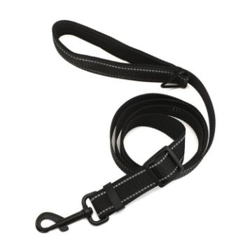 Reflective Nylon Pet Leash 1.8m, Size S - Black - 1
