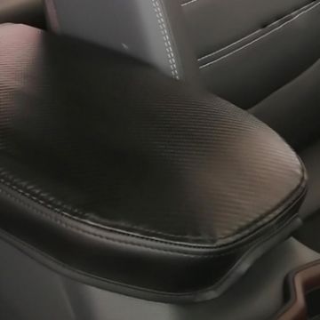 Toyota RAV4 2000 Armrest Box Leather Cover - Carbon Fiber Black - 1