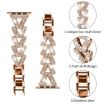 Rose Gold Diamond Metal Watch Band for Apple Watch 38/40/41/S10 42mm - 3