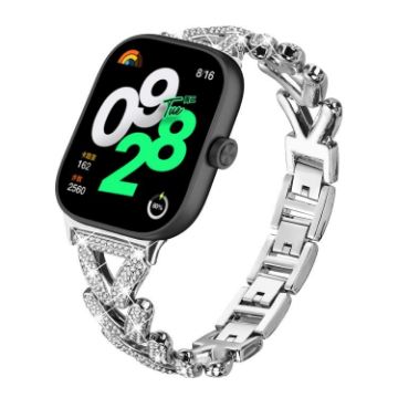 Xiaomi Mi Band 9 Pro/8 Pro/Redmi Watch 5/4 20mm Diamond Metal Band - 1