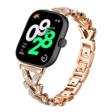 Xiaomi Mi Band 9 Pro/8 Pro/Redmi Watch 5/4 20mm Diamond Band Rose Gold - 1