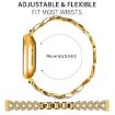 Fitbit Versa 4/3/Sense 2 Gold Diamond Metal Watch Band 20mm Small - 2