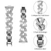 Huawei Watch Fit 4/Pro/3 20mm Diamond Metal Band Silver - 3