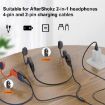 Magnetic USB Charging Cable for Shokz Bone Conduction Earphones (Black) - 3