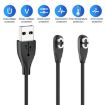 Type-C to 2/4 Pin Magnetic Charging Cable for Shokz Earphone (Black) - 5