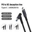 1.8m 140W Type-C to DC Laptop Charger Cable for DELL DC4.5x3.0mm - 3