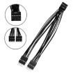 2 in 1 9 Pin USB Adapter Extension Cable for Desktop Motherboard (Black) - 3