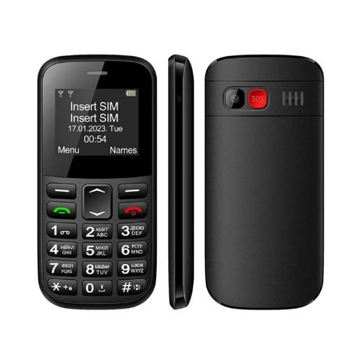 MXMID B210 Keypad Phone, 1.77" Display, LED Flashlight, Dual SIM, 2G, Black - 1