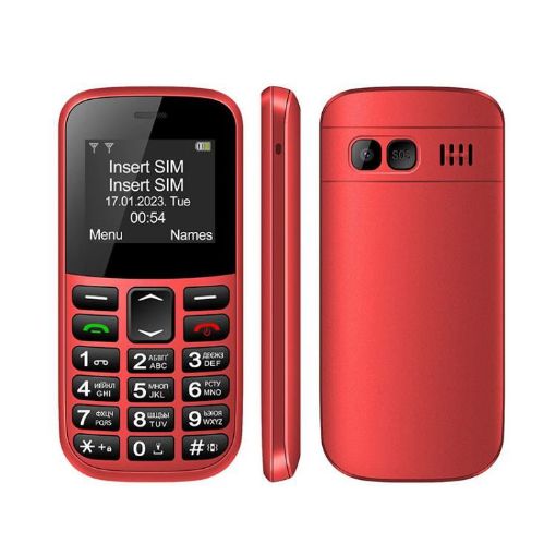 MXMID B210 Keypad Phone, 1.77" Display, LED Flashlight, Dual SIM, AU Plug, Red - 1