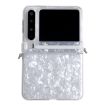 Huawei Pura X White Phone Case - Side Buckle Axis Pearlescent Shell Texture - 1
