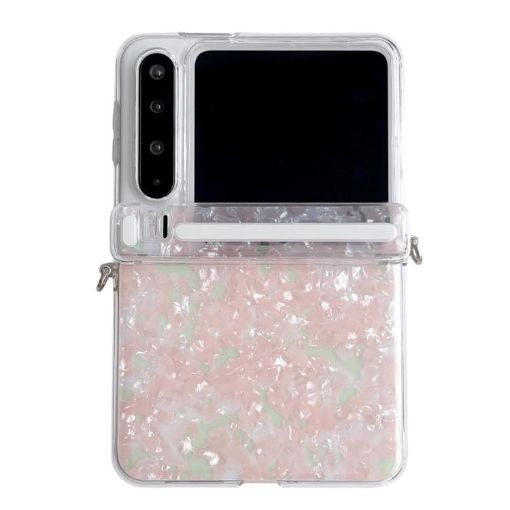 Huawei Pura X Phone Case - Pink Green Pearlescent Shell Texture - 1