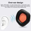 Snap-on Replacement Earpads for ASUS ROG Strix 7.1 - Black Orange Fabric - 3