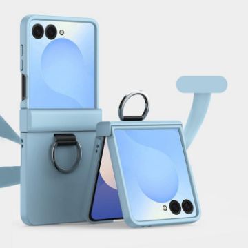 Samsung Galaxy Z Flip7 5G Shockproof Case with Ring - Sky Blue - 1