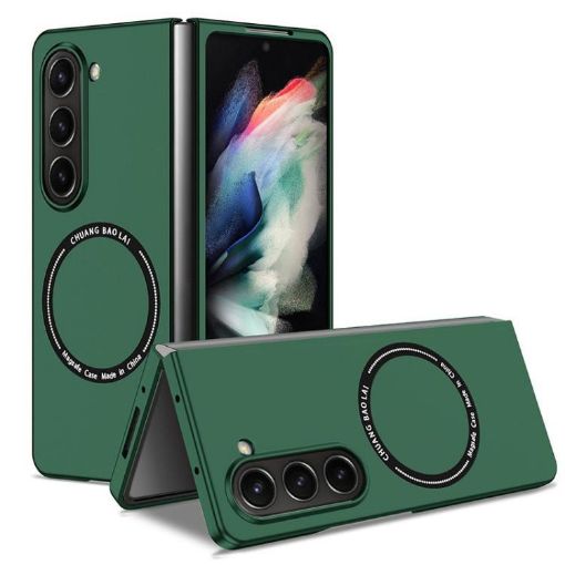 Samsung Galaxy Z Fold7 Kalebol MagSafe Shockproof Frosted Case Green - 1