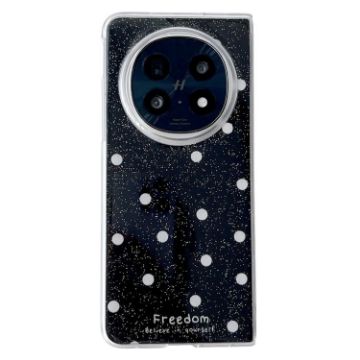 OPPO Find N5 Phone Case - Black Glitter Powder Dots Pattern - 1