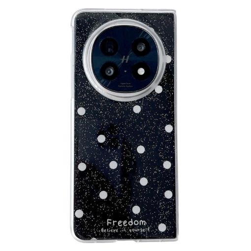 OPPO Find N5 Phone Case - Black Glitter Powder Dots Pattern - 1