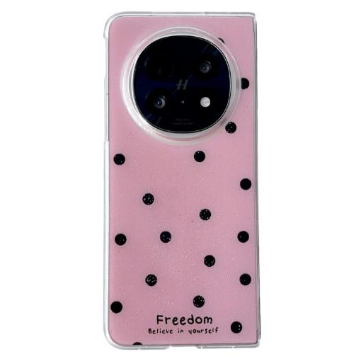 OPPO Find N5 Phone Case - Rose Red Glitter Powder Dots Pattern - 1