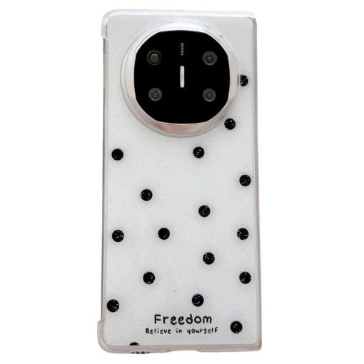 Huawei Mate X6 Phone Case - Glitter Powder Dots Pattern, White - 1