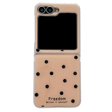 Samsung Galaxy Z Flip6 Gold Glitter Dots Pattern Phone Case - 1
