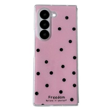 Samsung Galaxy Z Fold5 Rose Red Glitter Dots Phone Case - 1