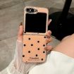 Samsung Galaxy Z Flip5 Gold Glitter Dots Pattern Phone Case - 2