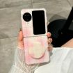 OPPO Find N3 Flip Pink Glitter Dots Phone Case with Holder - 2