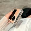 OPPO Find N3 Flip Pink Glitter Dots Phone Case with Holder - 3