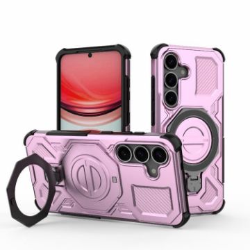 Samsung Galaxy S25 5G Pink MagSafe Magnetic TPU+PC Phone Case - 1