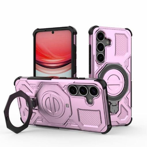 Samsung Galaxy S25 5G Pink MagSafe Magnetic TPU+PC Phone Case - 1