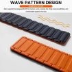 18mm Tri-beads Magnetic Silicone Watch Band - Black Wine Red - 5