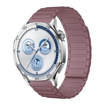 18mm Smoky Purple Tri-beads Magnetic Silicone Watch Band - 1