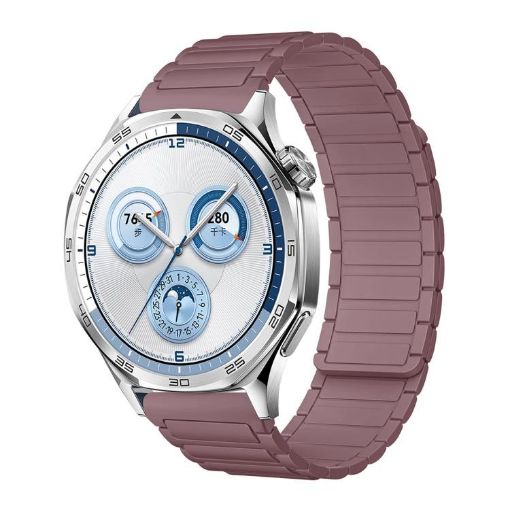 18mm Smoky Purple Tri-beads Magnetic Silicone Watch Band - 1