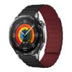 Tri-beads Magnetic Silicone Watch Band 20mm - Black Wine Red - 1