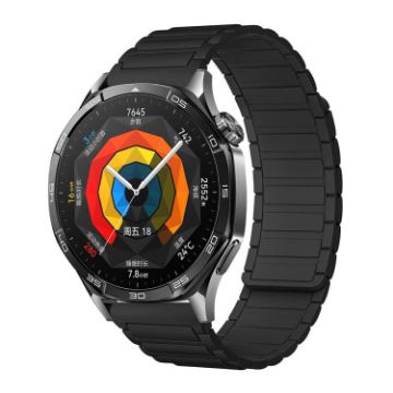Black 20mm Tri-beads Magnetic Silicone Watch Band - 1
