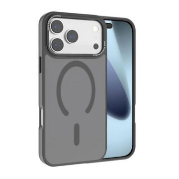 iPhone 17 Pro Max Kalebol Metal Lens Frame MagSafe Frosted Case Grey - 1