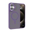 iPhone 17 Kalebol Metal Lens Frame MagSafe Frosted Case Dark Purple - 1