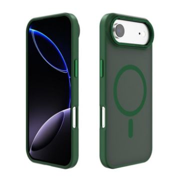 iPhone 17 Air Kalebol Metal Lens Frame MagSafe Case Dark Green - 1