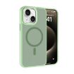 iPhone 15 Plus Kalebol Metal Lens Frame MagSafe Case - Matcha Green - 1