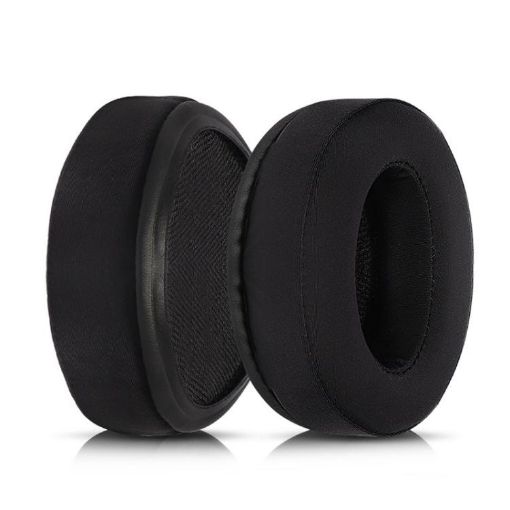 Replacement Earpads for Sennheiser HD Series - Ice Silk Cloth, 2pcs Black - 1