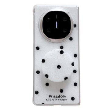 Huawei Mate X6 Glitter Dots Phone Case with Holder - White - 1