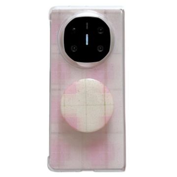Huawei Mate X6 Pink Glitter Dots Phone Case with Holder - 1