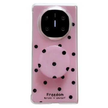 Huawei Mate X6 Rose Red Glitter Dots Phone Case with Holder - 1