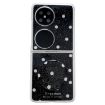 Huawei Pocket 2 Phone Case Black - Glitter Dots Pattern with Holder - 1