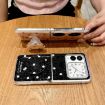Huawei Pocket 2 Phone Case with Holder - Glitter Powder Dots, White - 6