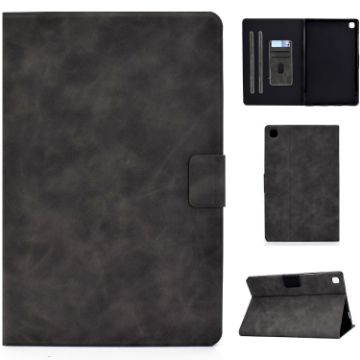 Samsung Galaxy Tab A7 (2020) Grey Leather Case with Holder & Card Slots - 1