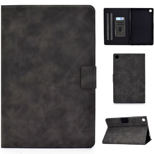 Samsung Galaxy Tab A7 (2020) Grey Leather Case with Holder & Card Slots - 1