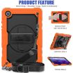 Shockproof Case for Samsung Galaxy Tab A7 2020 with Holder & Straps - Orange - 3
