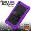 Shockproof Case for Samsung Galaxy Tab A7 (2020) with Holder & Straps - Purple - 2