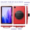 Samsung Galaxy Tab A7 10.4 Case 360 Rotation with Holder & Strap Red - 3