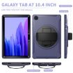 Samsung Galaxy Tab A7 10.4 (2020) 360 Rotating Case with Strap - Blue - 3